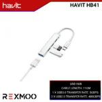 Rexmoo Havit HV-HB41 4 Port Type C Aluminium Alloy HUB