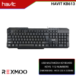 Rexmoo Havit KB613 USB Multimedia Keyboard with Bangla