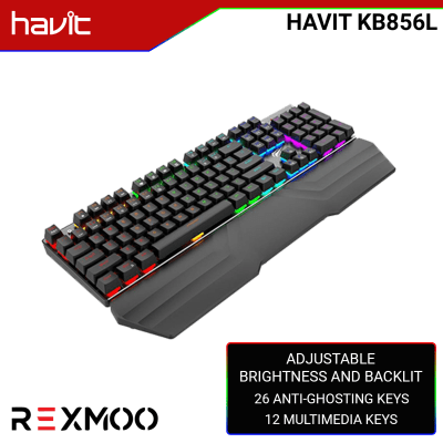 Rexmoo Havit HV-KB856L Wired Black RGB Mechanical Gaming Keyboard