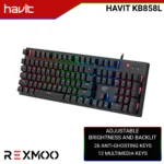 Rexmoo Havit HV-KB858L RGB Backlit Mechanical Gaming Keyboard Black