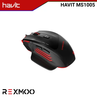 Rexmoo Havit GameNote HV-MS1005 USB 7 Key Fire Button Gaming Mouse Black