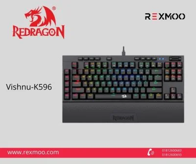 rexmoo Redragon K596 VISHNU 2.4G WIRELESS RGB MECHANICAL GAMING Keyboard