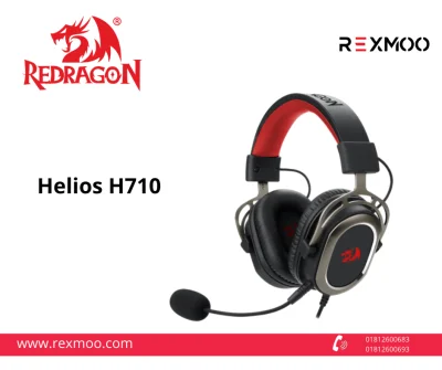 rexmoo Redragon H710 HELIOS 7.1 S Surround Wired Gaming Headset