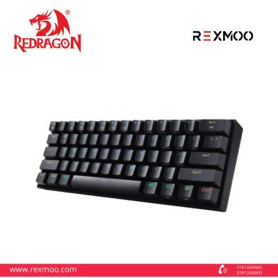 rexmoo REDRAGON K530 Draconic 60% Compact RGB Wireless Mechanical Keyboard