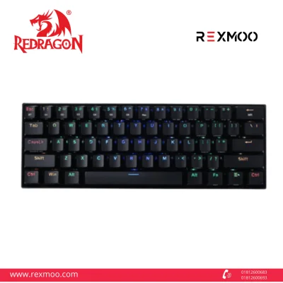 rexmoo REDRAGON K530 Draconic 60% Compact RGB Wireless Mechanical Keyboard