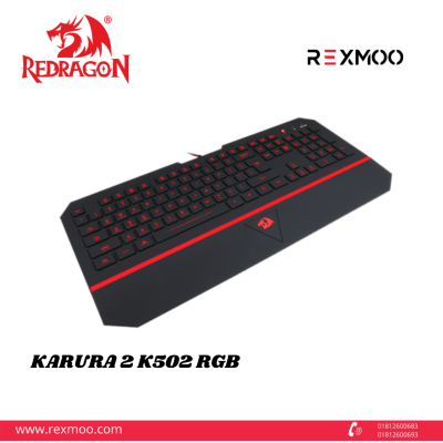 rexmoo rexmoo Redragon Karura 2 K502 RGB Backlit Gaming Keyboard