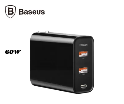 rexmoo BASEUS 60W PPS Three-port Quick Charge 4.0 3.0 PD 3.0 Fast Charger