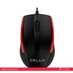 rexmoo Delux M321BU Wired USB BLACK-RED OPTICAL MOUSE