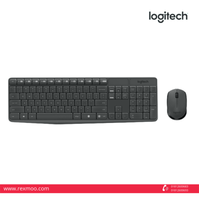 Rexmoo Logitech Combo Wireless MK235 Grey